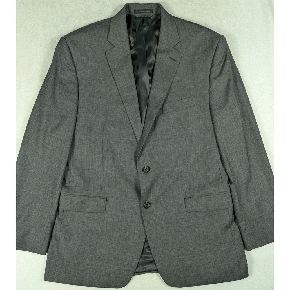Lauren Ralph Lauren Mens 42R‎ Grey Wool 2-Button Suit Jacket Blazer 42 Regular